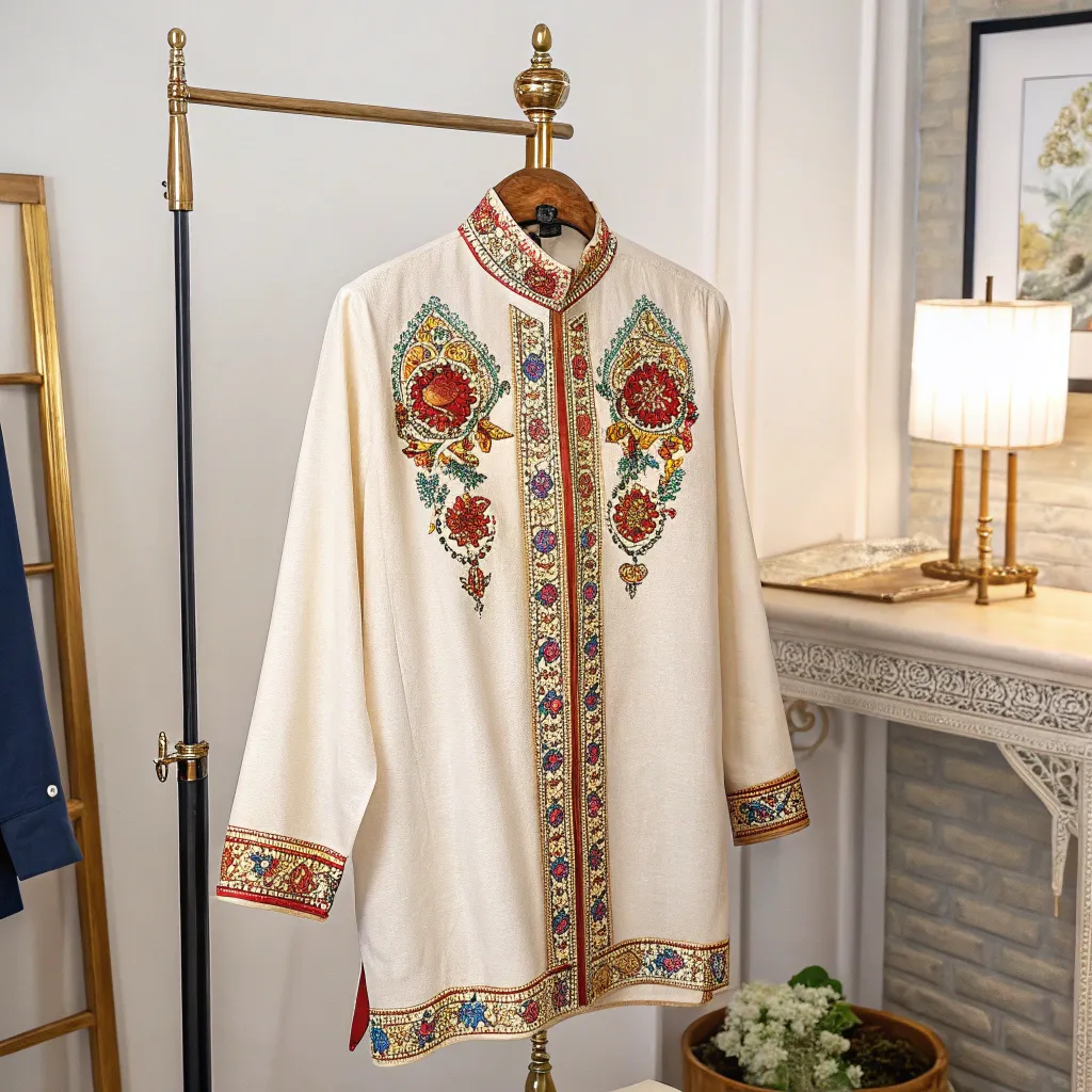 Elegant oriental shirt on display